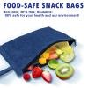 Moyad 2 Pack Reusable Snack Bags Small, Mini Zipper Lunch Pouches view 3