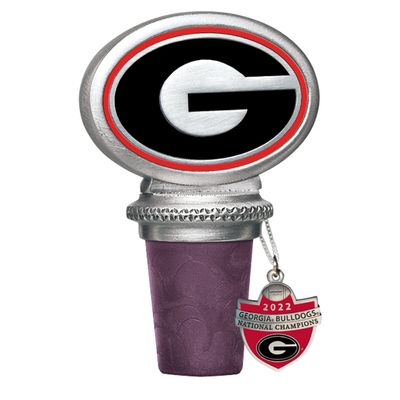 Heritage Pewter Georgia Bulldogs 2022 National Championship Bottle Stopper | Bottle Topper for Wine, Liquor | Expertly Crafted Pewter Reusable Wine Cork with Gift Box