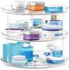3 Tier Lazy Susan Bathroom Organizer - 9.25 Inch Clear Makeup Organizer with Skincare and Perfume Storage for Countertop view 1