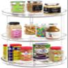 3 Tier Lazy Susan Bathroom Organizer - 9.25 Inch Clear Makeup Organizer with Skincare and Perfume Storage for Countertop view 2