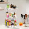 3 Tier Lazy Susan Bathroom Organizer - 9.25 Inch Clear Makeup Organizer with Skincare and Perfume Storage for Countertop view 4
