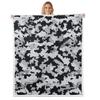 Erosebridal Kids Teens Camo Flannel Blanket, Boys Camouflage Throw Blanket 40"X50" Grey Abstract Camouflage Fleece Blanket for Boys Adult Men, Military Camo Plush Bed Blanket Decorative Sofa Couch view 1
