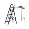 XYXHEII Clothes Drying Rack, Collapsible Laundry Rack with Hanging Rods, Aluminum Alloy Clothes Hanger Indoor, Space-Saving Ladder Drying Rack, 2 in 1 Home Ladder and Clothes Airer view 1