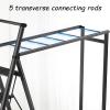 XYXHEII Clothes Drying Rack, Collapsible Laundry Rack with Hanging Rods, Aluminum Alloy Clothes Hanger Indoor, Space-Saving Ladder Drying Rack, 2 in 1 Home Ladder and Clothes Airer view 4