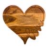 Affinity Decor Acacia Wood Valentine's Day Gift Cheese Cutting Chopping Charcuterie Board for cheese Platter Serving Try Plate (Love Heart Board 10.6"L x 11.6"W) view 1