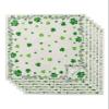 Clover Cloth Napkins Set of 6 - Washable Dinner Napkins Reusable Table Napkins for Home Party Weeding Dining Table Setting Decoration, Happy St. Patrick's Day Retro Green Shamrocks Oversized 20"x20" view 1