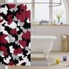 Camo Shower Curtain Kids Camouflage Bath Curtain 72" W X 78" L,Military Tie Dye Shower Stall Curtain For Boys Teens Adult,Abstract Colorful Waterproof Fabric Bathroom Accessories,Black White Red Grey view 3