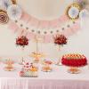 7-Piece Set Cake Stands Round Cupcake Stands,Crystal Metal Wedding Birthday Party Celebration Dessert Display Plates Dessert Holder Cupcake Display Rack Wedding Party Decoration, Gold view 4