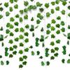 Tighall 12PCS 87 Feet Artificial Vines Greenery Foliage Garland Faux Green Leaves Decor Fake Hanging Plants for Bedroom Wall Wedding Indoor Outdoor Decoration (Grape Leaves) view 1