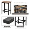 Hlcodca Modern 5-Piece Kitchen Counter Height Table Set, Dining Table with 4 Chairs, Suitable for Dining Room, Kitchen, Living Room, Apartment (Brown@I>) view 4