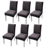 Dining Chair Covers for Dining Room Set of 2/4/6, Washable Spandex Kitchen Chair Slipcovers for Kitchen, Ceremony, Wedding, Banquet, Hotel and Party,A,6pack view 1