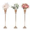 10 PCS Gold Trumpet Vase for Wedding & Centerpieces,30.5inch Tall Metal Table Flower Trumpet Vase Holder Set for Anniversary Ceremony Wedding Birthday Party Decoration view 1