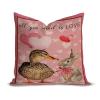 All You Need is Love Cushion Case Pink Love Heart Throw Pillow Cover Happy Valentine's Day Duck Rabbit Pillowcase Hidden Zipper Pink Balloon Pillow Case Anniversary Wedding Decor 18x18in view 1