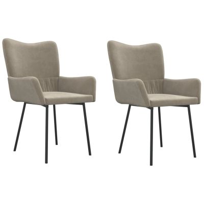 Tidyard Set of 2 Dining Chairs Set Velvet Upholstery Side Chair Metal Legs for Kitchen, Dining Room, Living Room, Home Furniture 21.7 x 22.4 x 32.1 Inches (W x D x H)