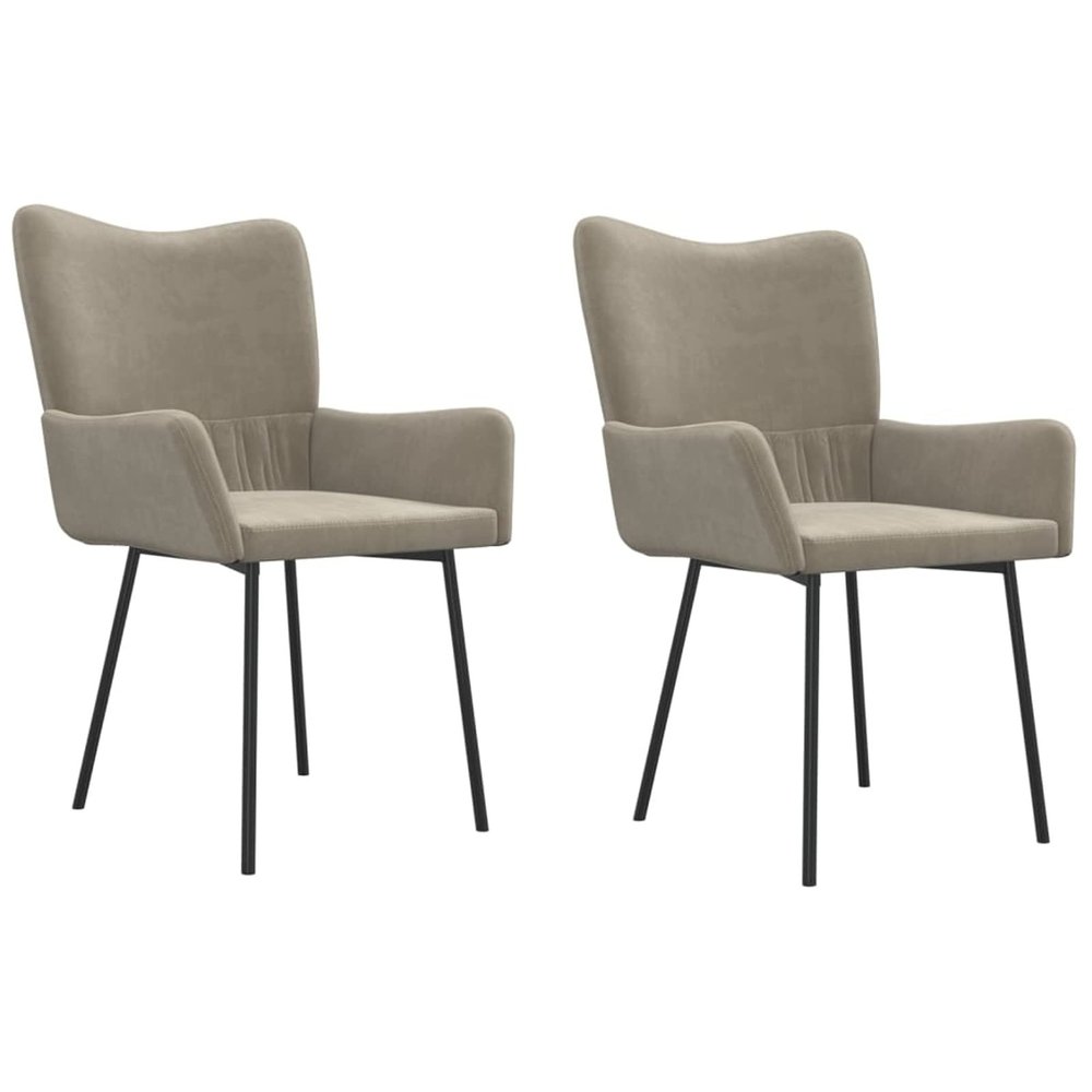 Tidyard Set of 2 Dining Chairs Set Velvet Upholstery Side Chair Metal Legs for Kitchen, Dining Room, Living Room, Home Furniture 21.7 x 22.4 x 32.1 Inches (W x D x H)