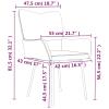 Tidyard Set of 2 Dining Chairs Set Velvet Upholstery Side Chair Metal Legs for Kitchen, Dining Room, Living Room, Home Furniture 21.7 x 22.4 x 32.1 Inches (W x D x H) view 3