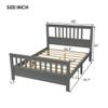 Anwickmak Wood Full Bed Frame with Headboard and Footboard, Platform Bed Frame Mattress Foundation with Wood Slat Support for Kids, Teens, No Box Spring Need, Easy Assembly (Gray, Full) view 2