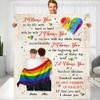 KERAOO Custom Throw Blankets Gift for Boyfriend from Boyfriend, Gay Boyfriend Birthday Gift Ideas, Valentine's Christmas Graduation Birthday Gift for Him (for Male Couple-01) view 1