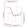 Tidyard 2 Piece Dining Chairs Set Fabric and Faux Leather Upholstery Side Chair Metal Legs for Kitchen, Dining Room, Living Room, Home Furniture 21.3 x 23.2 x 29.9 Inches (W x D x H) view 3