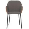 Tidyard 2 Piece Dining Chairs Set Fabric and Faux Leather Upholstery Side Chair Metal Legs for Kitchen, Dining Room, Living Room, Home Furniture 21.3 x 23.2 x 29.9 Inches (W x D x H) view 4