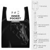 Black Arabian Horse Shopping Bag Reusable Grocery Bag Large Capacity Foldable Tote Bag with Handle view 3