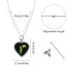 Big Dill Pickle Urn Necklace for Ashes Personalized Pet Cremation Jewelry Heart Urn Pendant for Men Women view 3