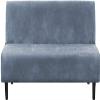 IMYOGI Velvet Armless Sofa Covers Stretch Sofa Bed Covers Super Soft Futon Couch Slipcovers Non-Slip Sofa Furniture Protector with Elastic Bottom for Kids and Pets (Color : Stone Blue) view 1