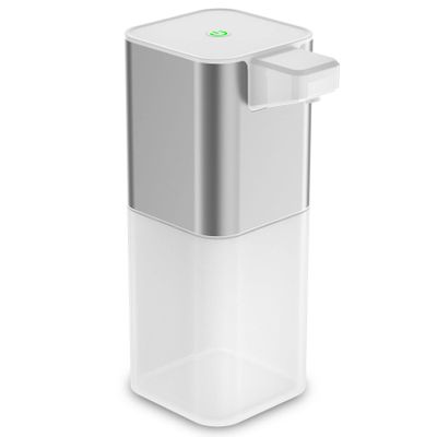 XARONF Automatic Liquid Soap Dispenser, Touchless Soap Dispenser, Electric Soap Dispenser, 400ml Soap Dispenser, USB Rechargeable for Bathroom Kitchen (Color : Silver)