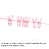 uxcell Travel Clothesline, Portable Clothesline with 12 Clothespins, 1.8M/5.9ft Windproof Stretchy Elastic Laundry Clothes Line for Backyard Hotel Camping Indoor Outdoor, Pink view 3
