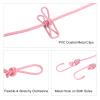 uxcell Travel Clothesline, Portable Clothesline with 12 Clothespins, 1.8M/5.9ft Windproof Stretchy Elastic Laundry Clothes Line for Backyard Hotel Camping Indoor Outdoor, Pink view 4