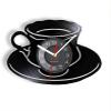 12 Inch Wall Clock Coffee Shop Clock A Cup of Tea Wall Clock Kitchen Office Wall Decor Vinyl Record Wall Art Modern Wall Clock Coffee Lovers Gift view 1