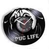 12 Inch Wall Clock British Bulldog Wall Clock Dog Breeds Bulldong Portrait Vinyl Record Wall Clock Pug Dog Wall Art Dog Lovers Home Decor Clock view 1