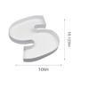 10" S Shaped Cardboard Letter Mache Chocolate Sweets Candy Container Box (White,S ) view 2