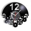 12 Inch Wall Clock Wall Art Steampunk Ornaments Decor Vinyl Record Wall Clock Gift for Cycling Fan Cogwheels Retro Clock view 1