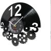 12 Inch Wall Clock Wall Art Steampunk Ornaments Decor Vinyl Record Wall Clock Gift for Cycling Fan Cogwheels Retro Clock view 2