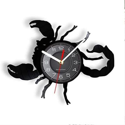 12 Inch Wall Clock Scorpio Zodiac Wall Art Modern Wall Clock Astrology Vinyl Record Wall Clock Star Sign Home Decor Scorpio Gift Vintage Wall Watch