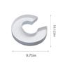 10" C Shaped Cardboard Letter Mache Chocolate Sweets Candy Container Box (White,C ) view 2