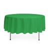 YOUR CHAIR COVERS - 90 Inch Round Premium Polyester Tablecloth - Emerald Green, Linen Table Cloth for Standard Round Tables view 1
