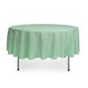 YOUR CHAIR COVERS - 90 Inch Round Premium Polyester Tablecloth - Mint, Linen Table Cloth for Standard Round Tables view 1