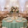 YOUR CHAIR COVERS - 90 Inch Round Premium Polyester Tablecloth - Mint, Linen Table Cloth for Standard Round Tables view 2