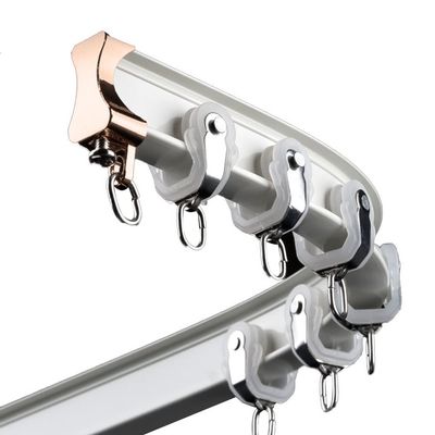 Etlegor Curved Ceiling Curtain Track Bendable Mount for Curtain Rail Bunk Bed Bay Window Room Divider Flexible Straight Free Choice of Top and Side Mounting (Color : Wall Hanging, Size : 4m/13ft)