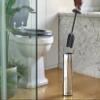 Joseph Joseph Flex 360, Advanced Smart Toilet Brush and Storage Holder Set with Anti-drip, Anti-Clog, Triple-Action Replaceable Brush Head - Stainless Steel view 2