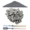 Woohome 150 PCS Mini Wall Bricks Gray Miniature Brick Figurine Fake Bricks with Scraper for Model Fairy Garden Landscaping Accessories, 1:16 Scale view 1