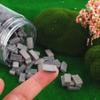 Woohome 150 PCS Mini Wall Bricks Gray Miniature Brick Figurine Fake Bricks with Scraper for Model Fairy Garden Landscaping Accessories, 1:16 Scale view 2