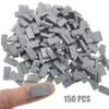 Woohome 150 PCS Mini Wall Bricks Gray Miniature Brick Figurine Fake Bricks with Scraper for Model Fairy Garden Landscaping Accessories, 1:16 Scale view 3