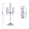 Efavormart 40" 5 Arm Premium Crystal Glass Taper Candle Holder Candelabra with Chandelier Chains view 3