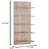 Danya B. Narrow Decorative Wall Mount Vertical Shelving Unit  Modern Column with 5 Shelves Home or Office for Books, Dcor Display (Oak) view 3