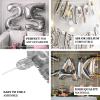 Efavormart Silver 40" tall Alphabet Letters/Number Foil Balloons Birthday Party Decorations Graduation New Year Party Supply - 7 view 3