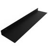 DIY CARTEL Linear Floating Shelf - Forged Raw Blackened Steel - Industrial Heavy Duty Metal Wall Mounted Modern Rustic Shelf - Made in The USA (36-inch x 8-inch Black) view 1