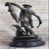 Bronze Figure of Scottish Hunter and Hound with The Kill Vitaleh Hot Cast Art Deco Artwork Gift Decor Handmade by Think Bronze view 3